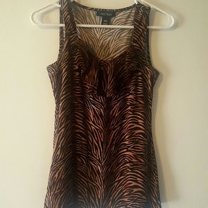 White House Black Market Tiger print shell