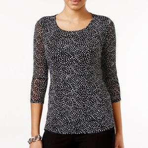 Alfani printed tier top