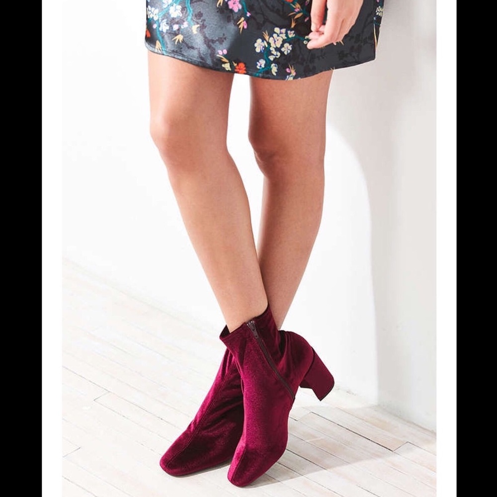 NWT Jeffrey Campbell Velvet Sock Boots