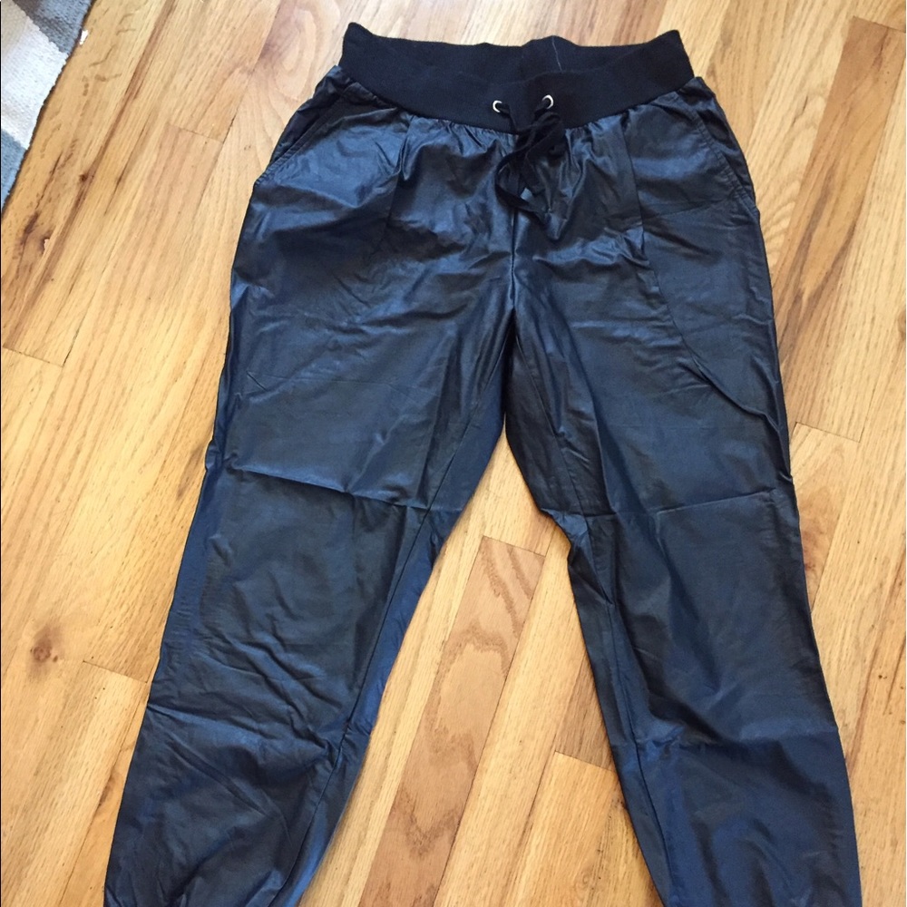 Piperlime faux leather joggers