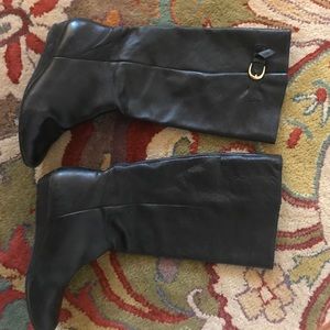 STEVE MADDEN Intyce black leather boots