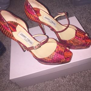 Jimmy Choo python pumps