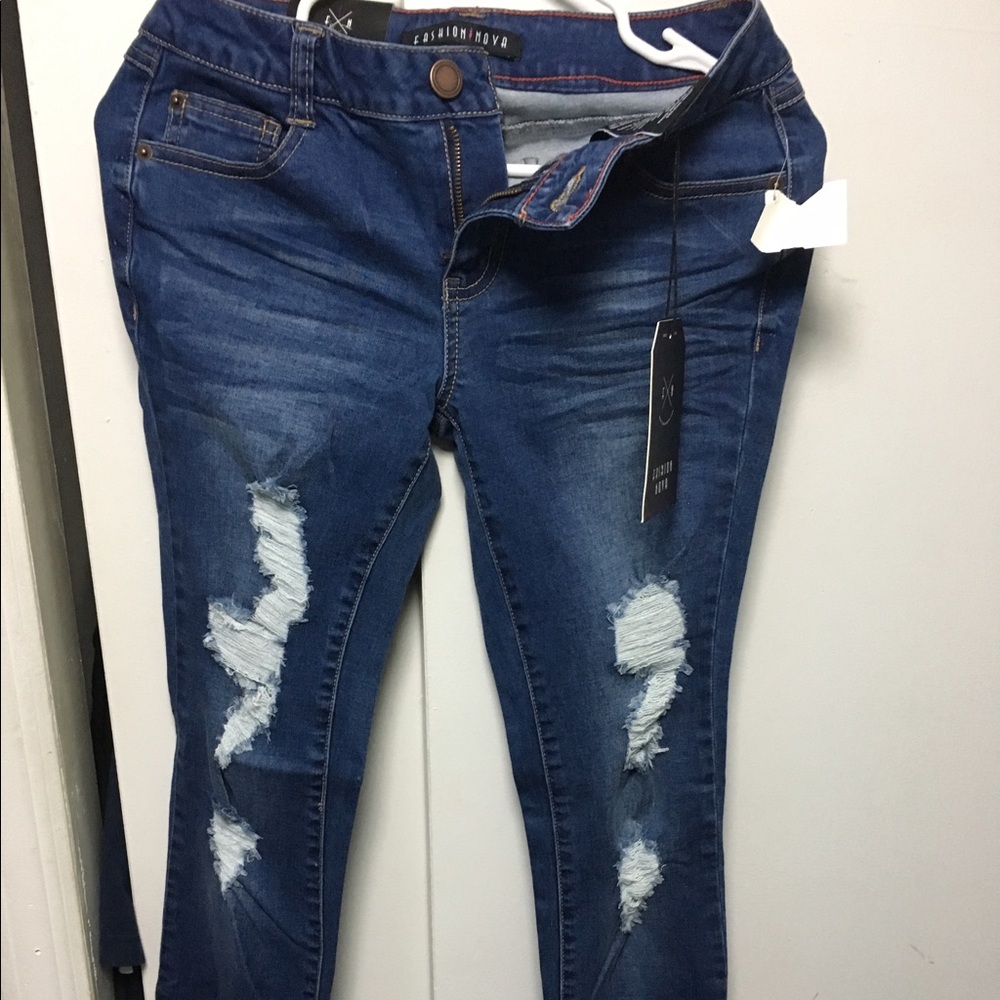 Fashion nova distressed jeans