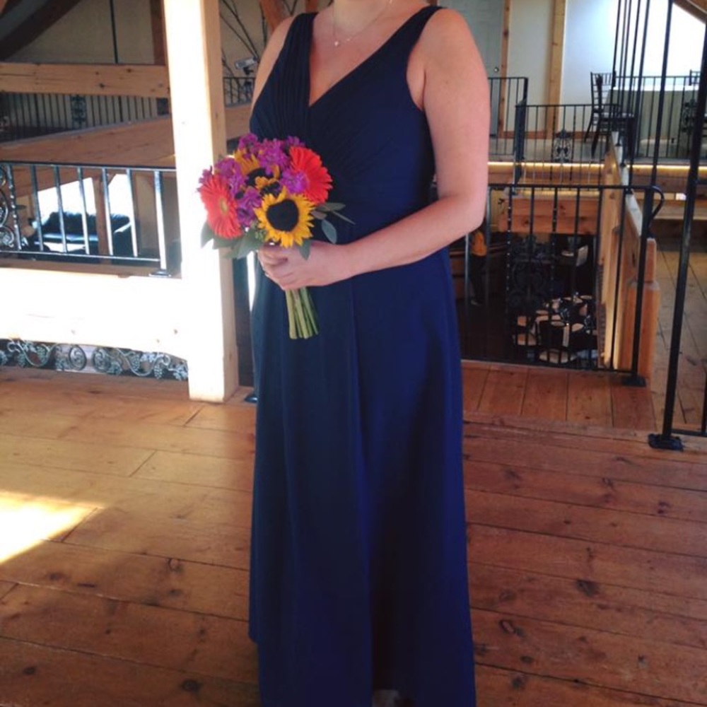 Marlene Joyce Navy Floor-length Bridesmaid Dress