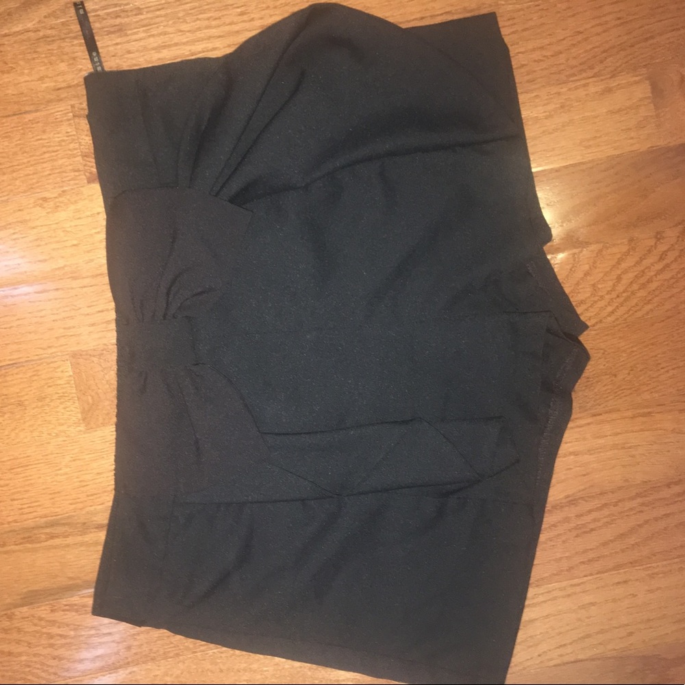 Black front bow shorts