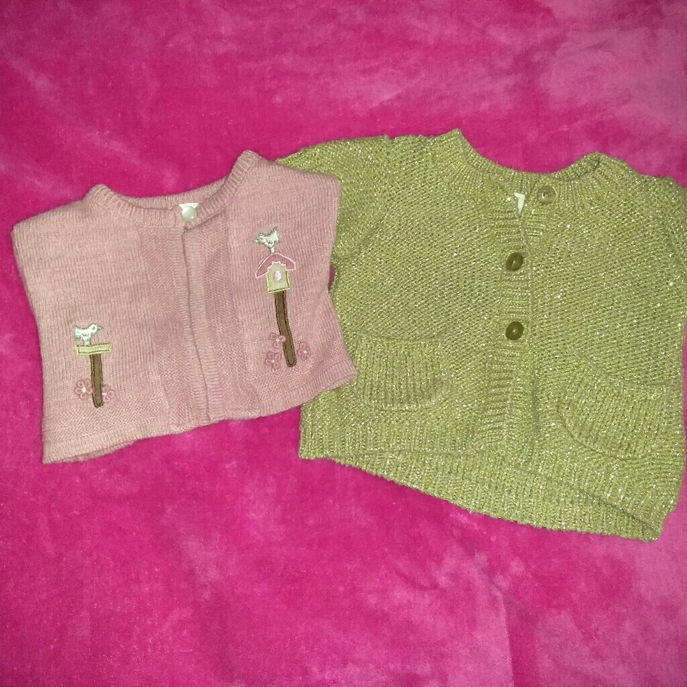 2 baby cardigans