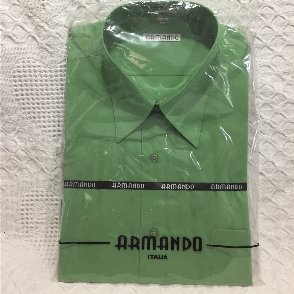 Armando Men's Dress Shirt Green New