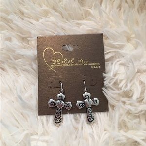 Beautiful cross earrings