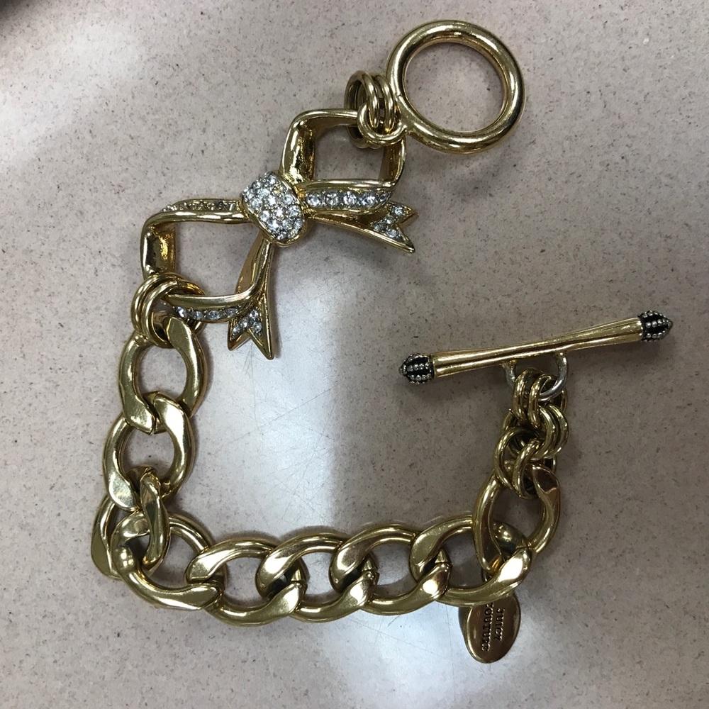 Juicy couture gold bow bracelet