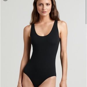 FOREVER 21 Black Ribbed Bodysuit