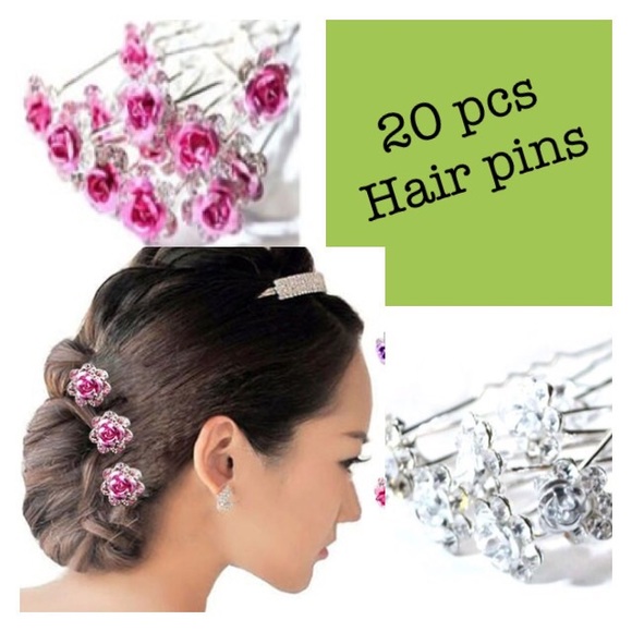 Dazzling 20 pcs rhinestone hair pins - Picture 1 of 4