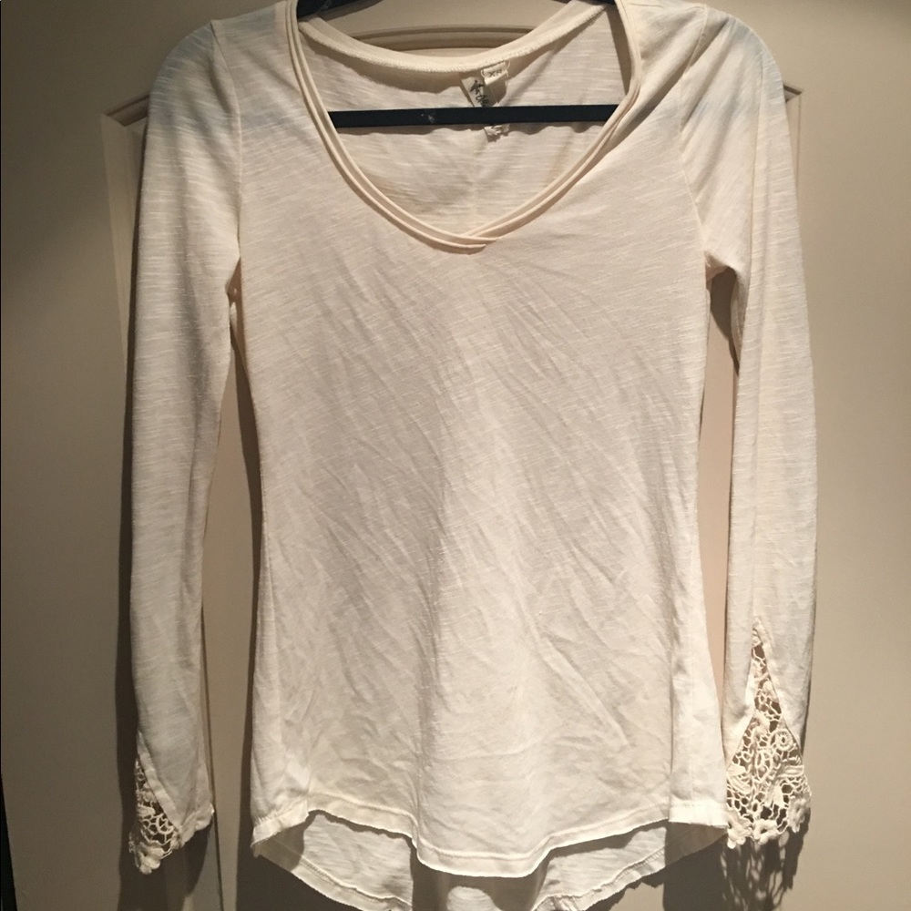 Cream long sleeve with detailed sleeves