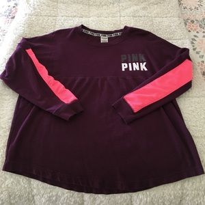 Purple and pink PINK VS sweater tee