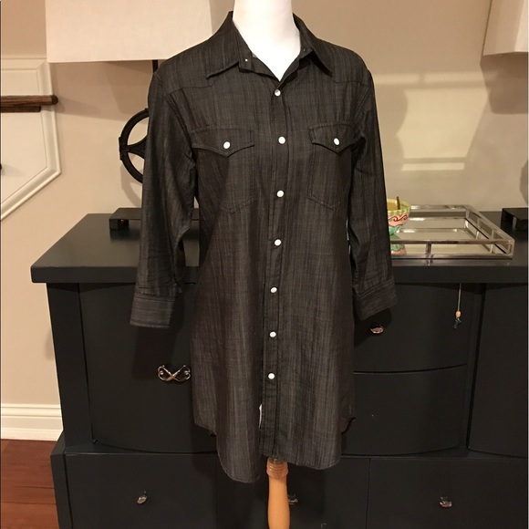 rag & bone Dresses & Skirts - Rag & Bone Black Utility Snap Button Down Dress