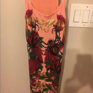 Sexy coral dress. Beautiful design and material.