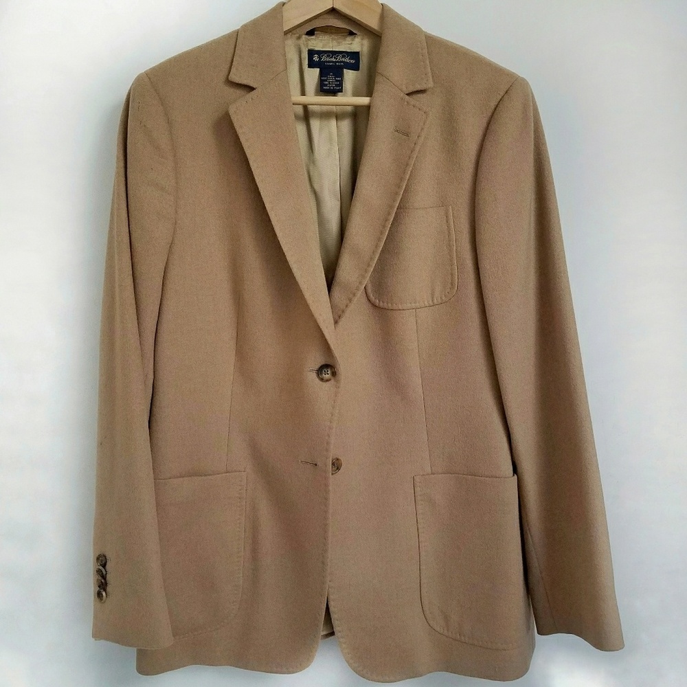 Brooks Brothers Long Camel Hair Blazer Jacket (14)