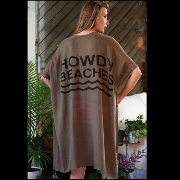 🏖"Howdy Beaches" Swimsuit Coverup - Picture 3 of 3