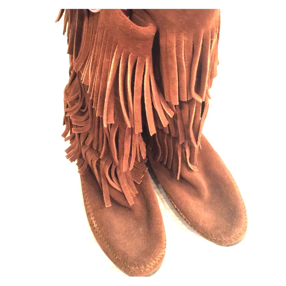 Minnetonka Real Suede Moccasin Boots Sz 9