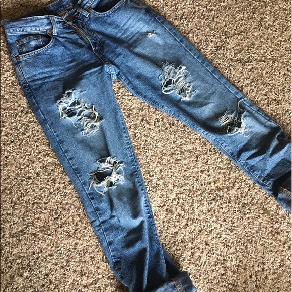 Vintage Lucky Brand Dungarees Distressed Jeans - Picture 2 of 5