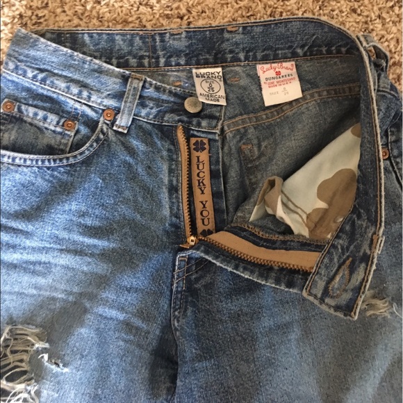 Vintage Lucky Brand Dungarees Distressed Jeans - Picture 5 of 5