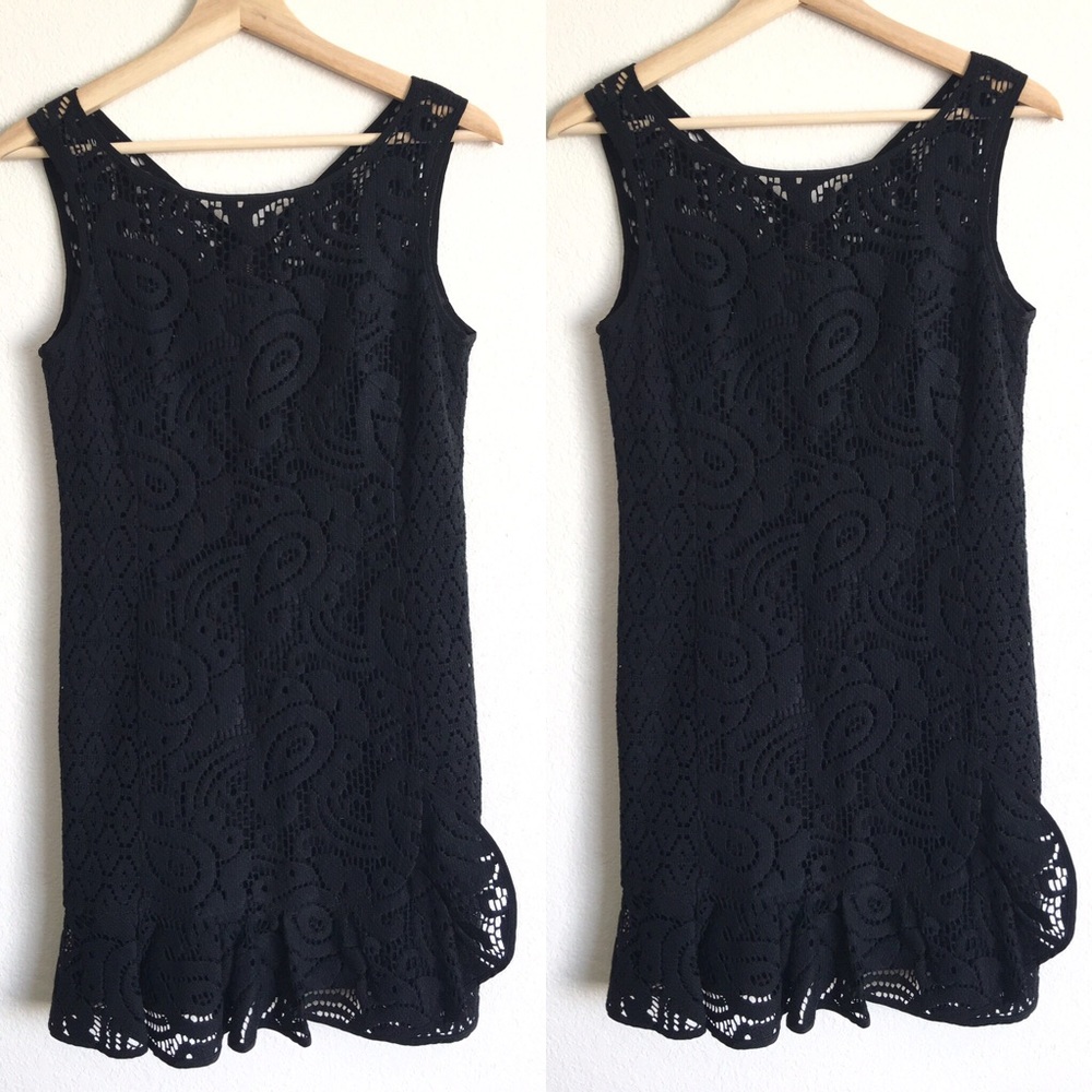 Nanette Lepore Black Lace Shift Dress
