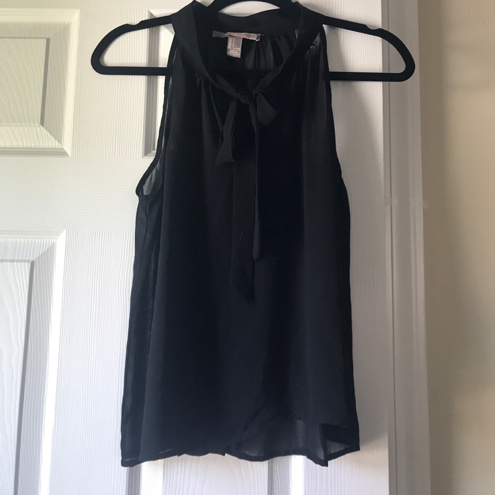 Sheer Tie Front Tank Top