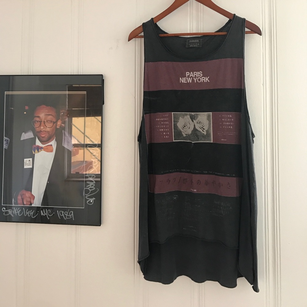 All Saints Oversized Graphic Tank