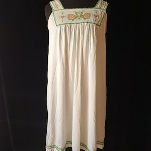Peacock embroidered nightgown
