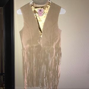 Wired heart fringe vest