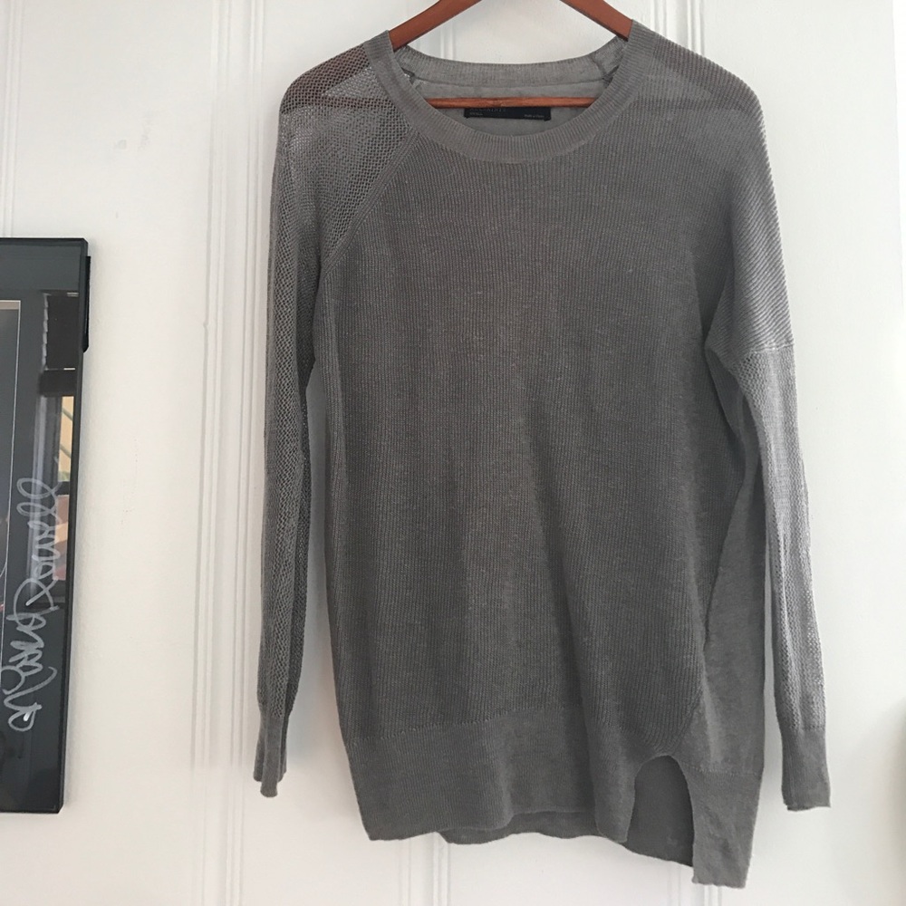 All Saints Linen Mesh Sweater