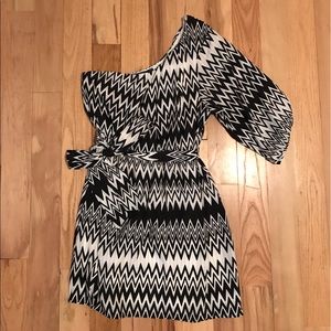 Blue Rain one shoulder dress from Francesca's