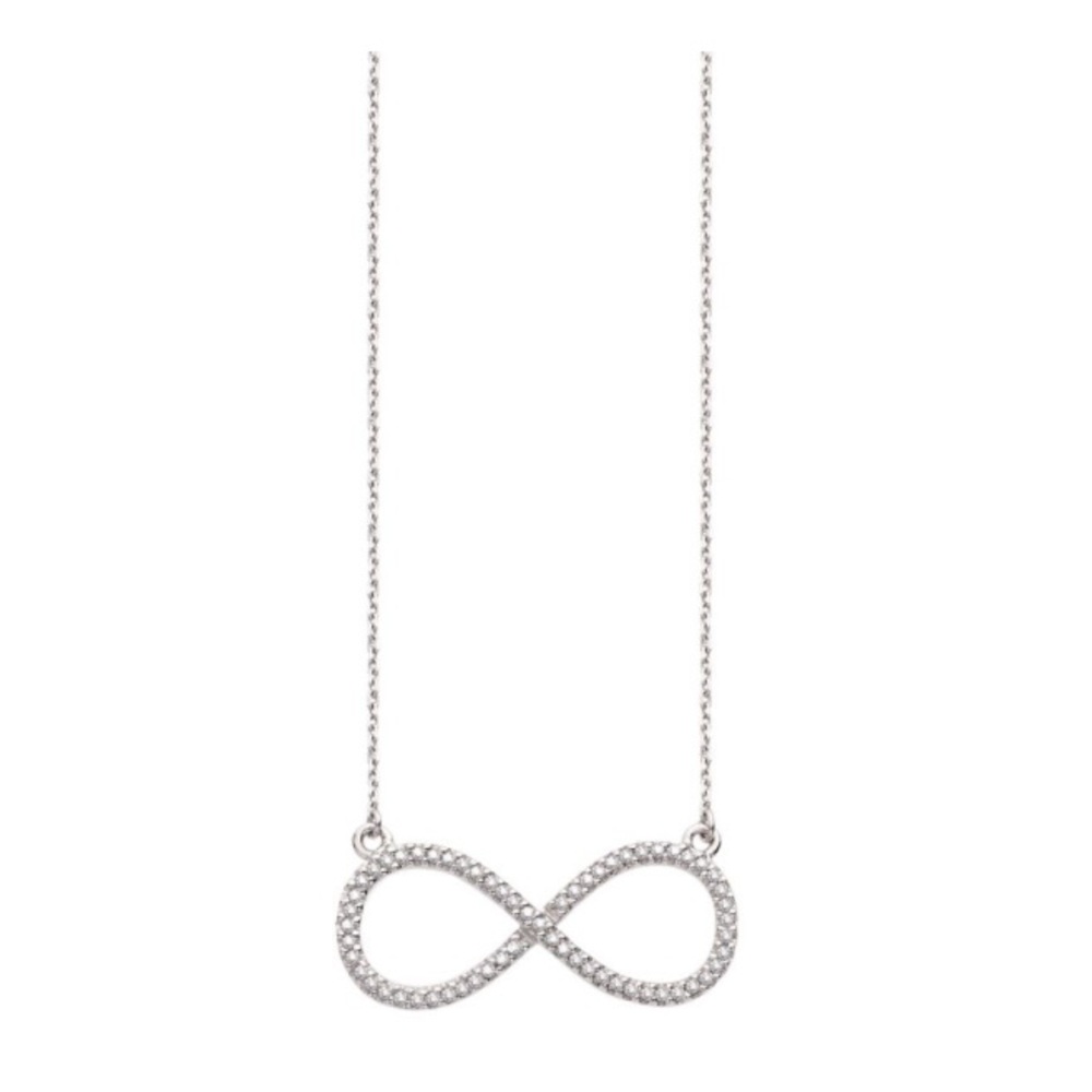 London Jewelers Diamond Infinity Necklace