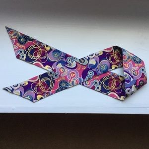 Coach Pop C silk Ponytail Scarf