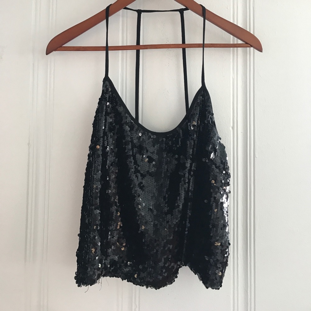 Nasty Gal Sequin Crop Top