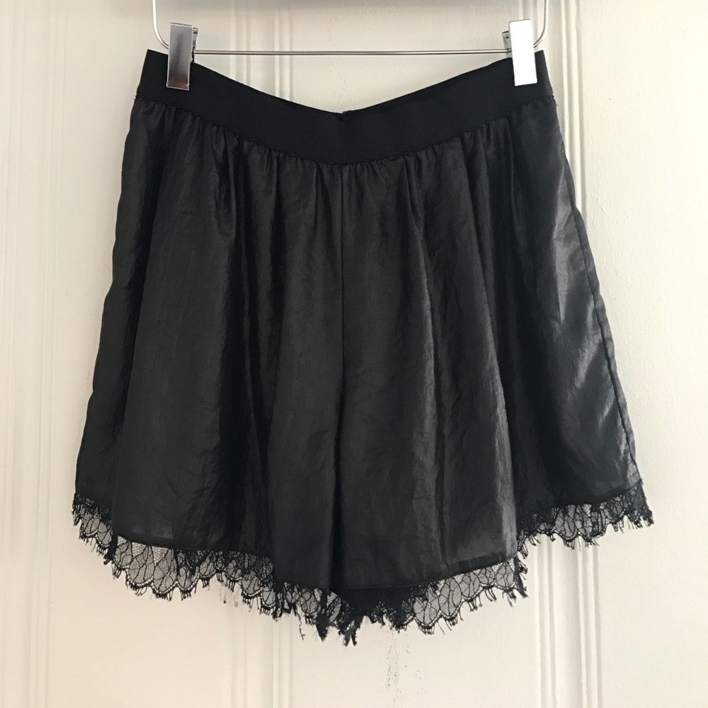 BCBG Lace Trim Shorts