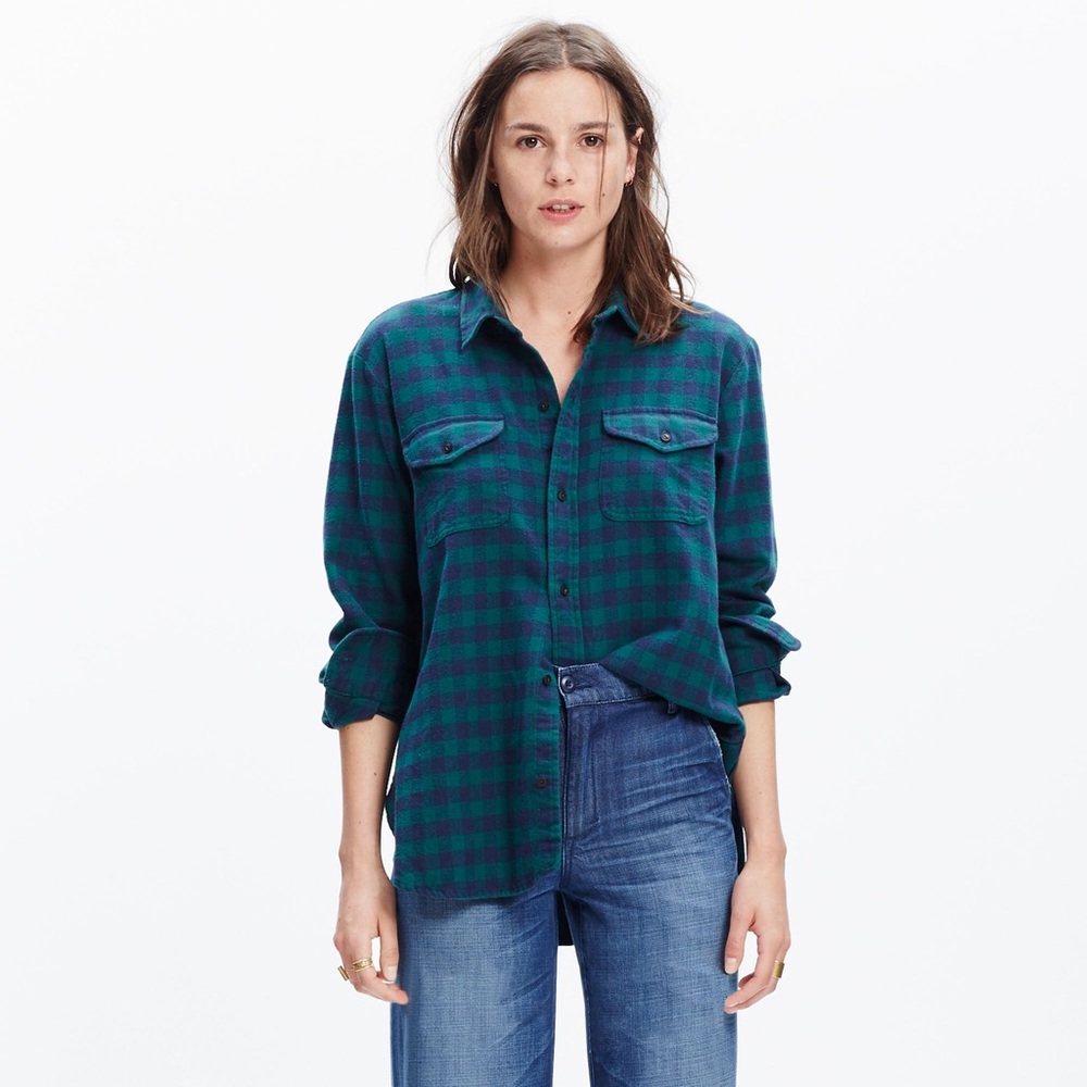 Madewell Flannel Cargo Workshirt in Buffalo Check