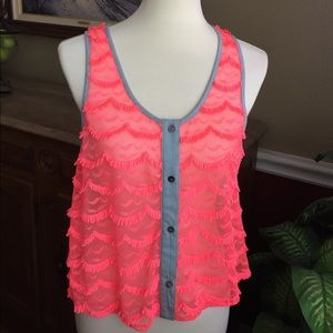 🦋Sheer  with lace top🦋