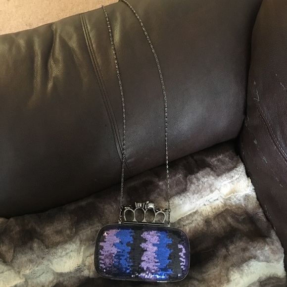 Call It Spring Bags Aldo Brand Sequin Brass Knuckles Clutch Poshmark