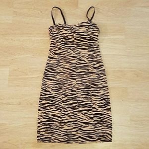 Victoria secret Black Tan Zebra Print Tight Dress