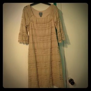 Tan lace dress