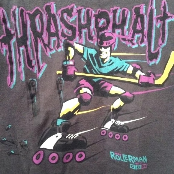 RARE VINTAGE CCM ROLLER HOCKEY T-SHIRT TEE