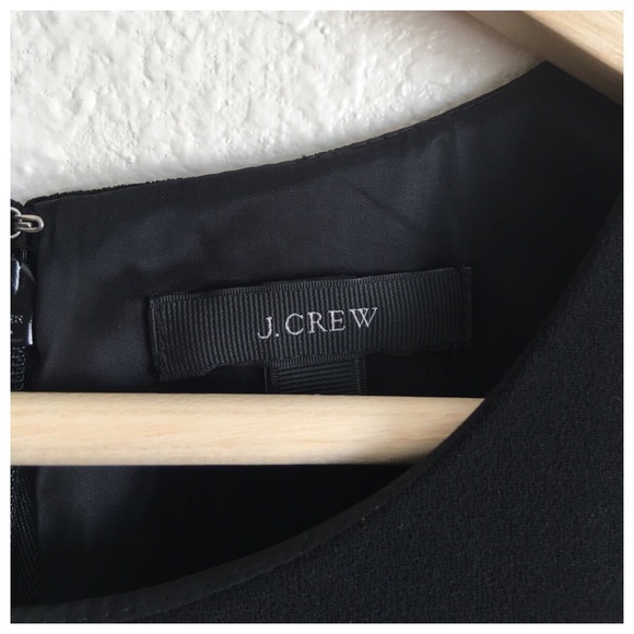 J.Crew Black Metallic Gold Cotton Silk Dress - Picture 3 of 6