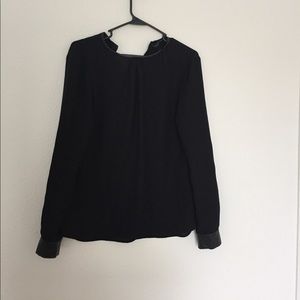Zara small black formal blouse