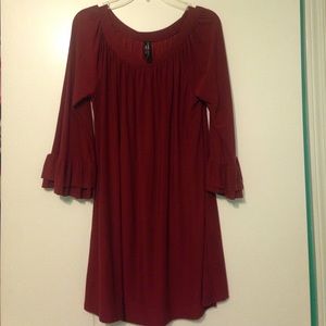 Burgundy dress