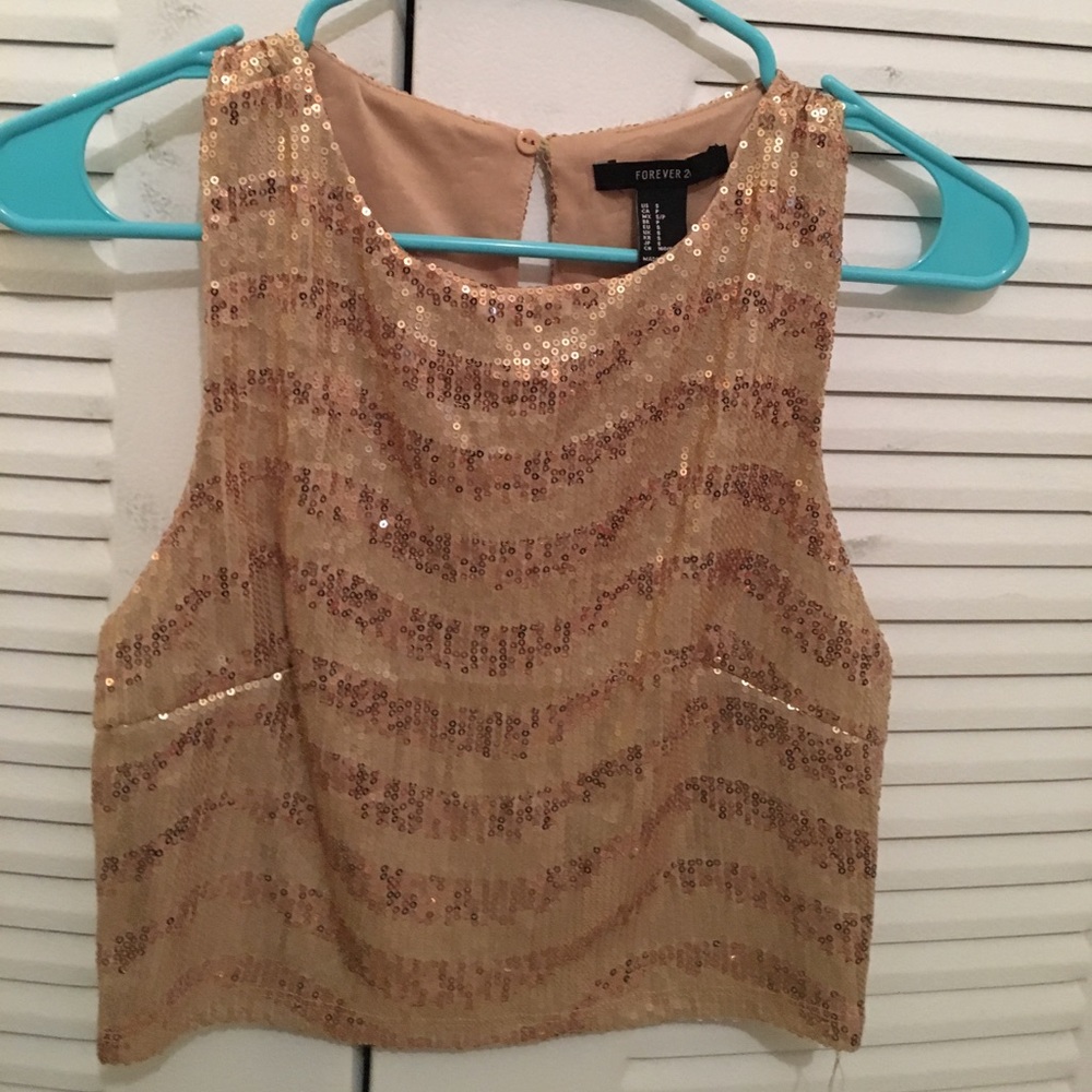 Sequence gold tank top