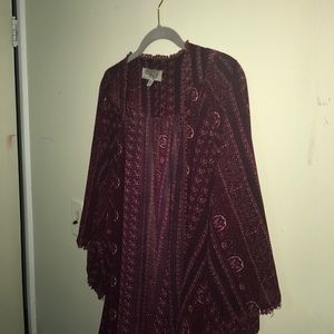 Burgundy Kimono