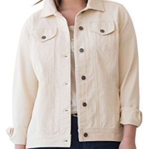 Jessica London beige jean jacket