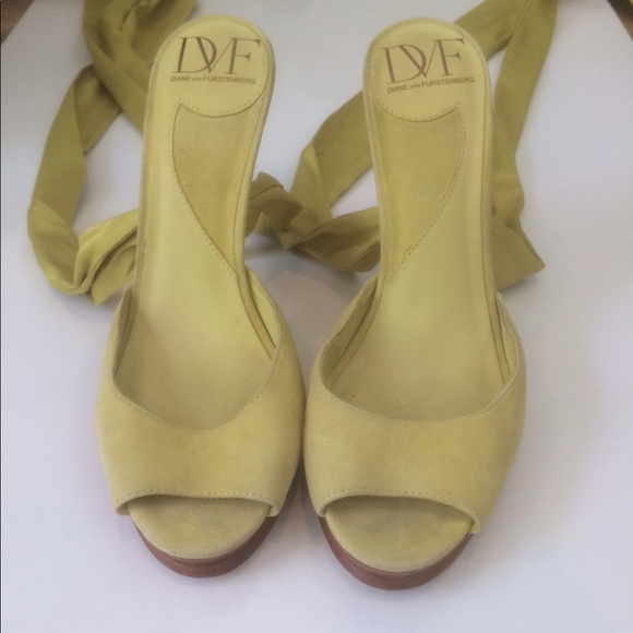 Diane Von Furstenburg Eva Scarf Tie Platform Mules - Picture 3 of 5