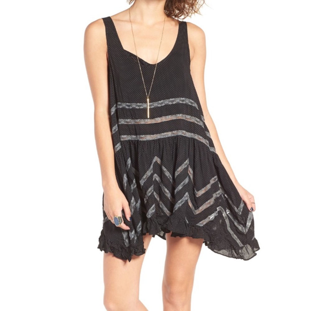 NWOT Free People Swingy Lace Inset Tunic