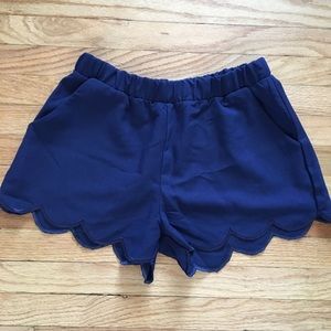 Scalloped shorts